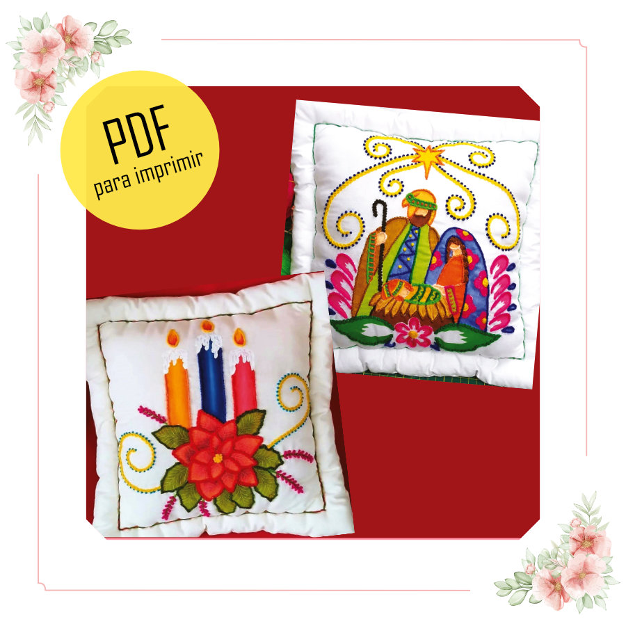 cojines navideños pintados y bordados imagen destacada