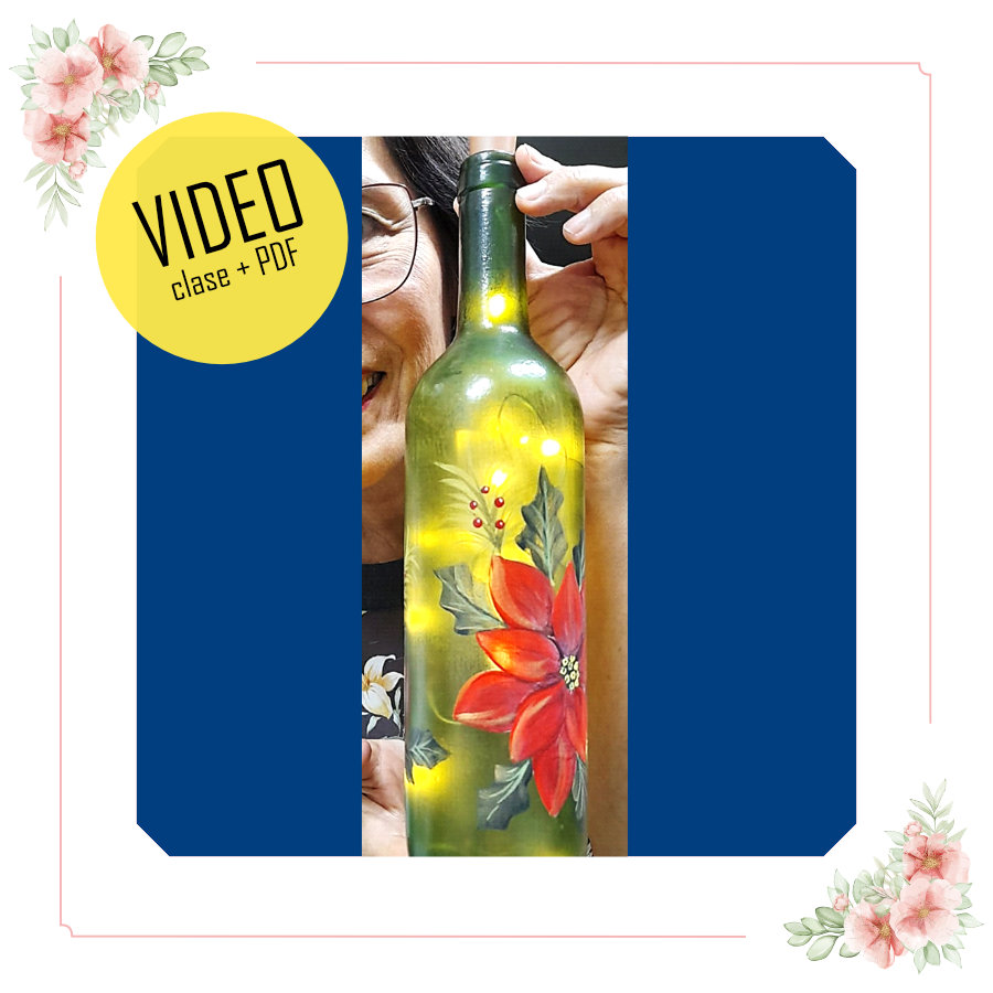 botella ponsetias imagen destacada